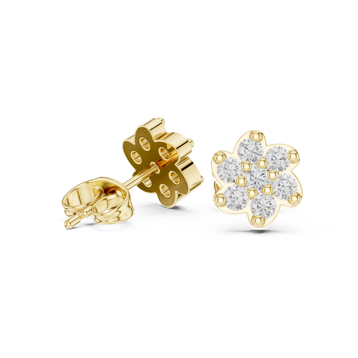 Round 10K 14K 18K 22K Yellow Gold