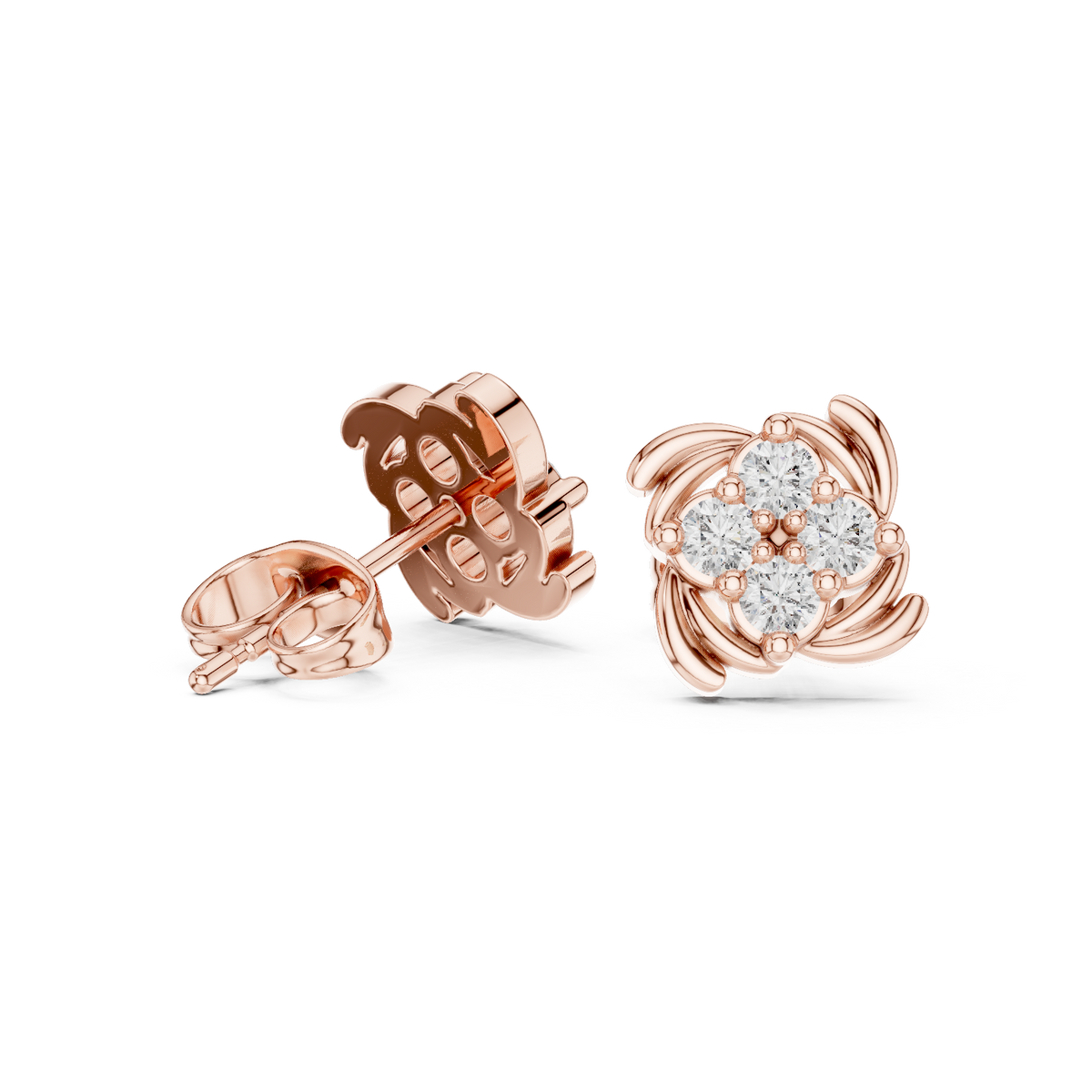 Round 10K 14K 18K 22K Rose Gold