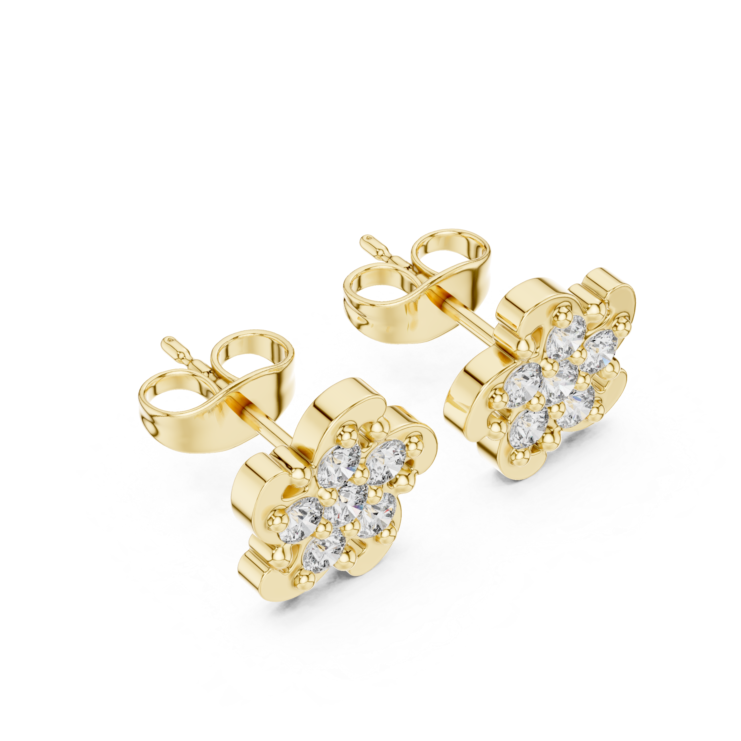 Round 10K 14K 18K 22K Yellow Gold