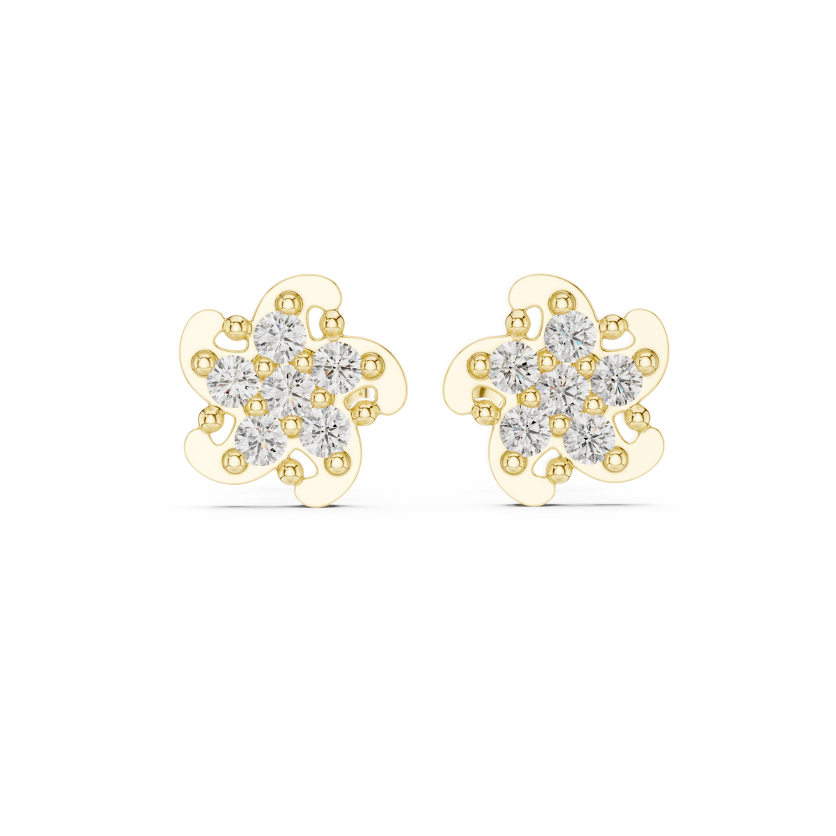 Round 10K 14K 18K 22K Yellow Gold