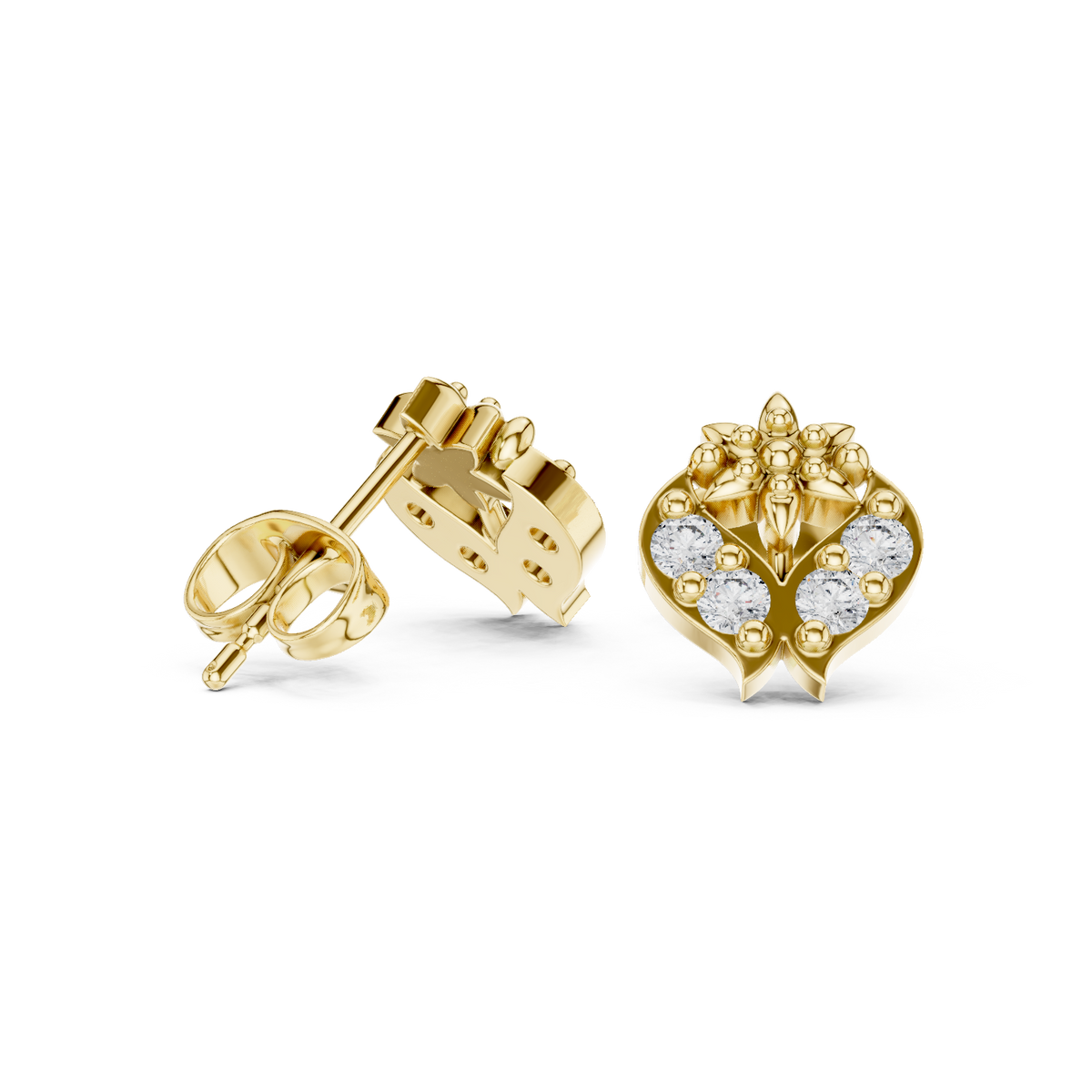 Round 10K 14K 18K 22K Yellow Gold