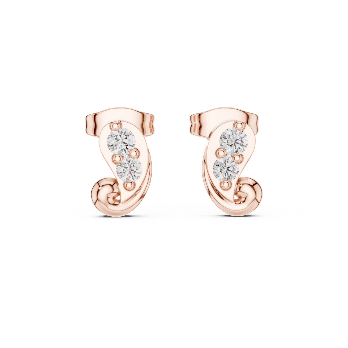 Round 10K 14K 18K 22K Rose Gold
