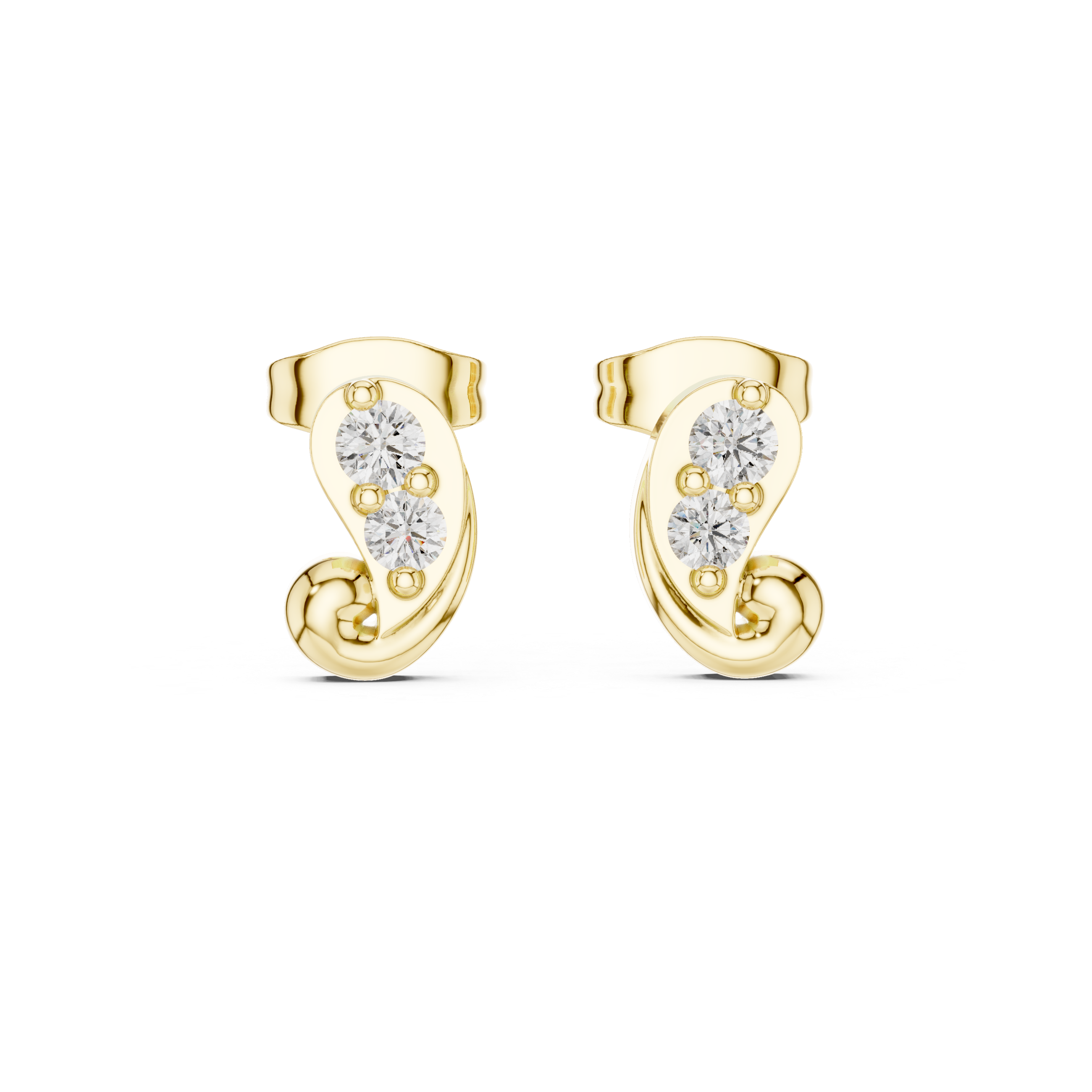 Round 10K 14K 18K 22K Yellow Gold
