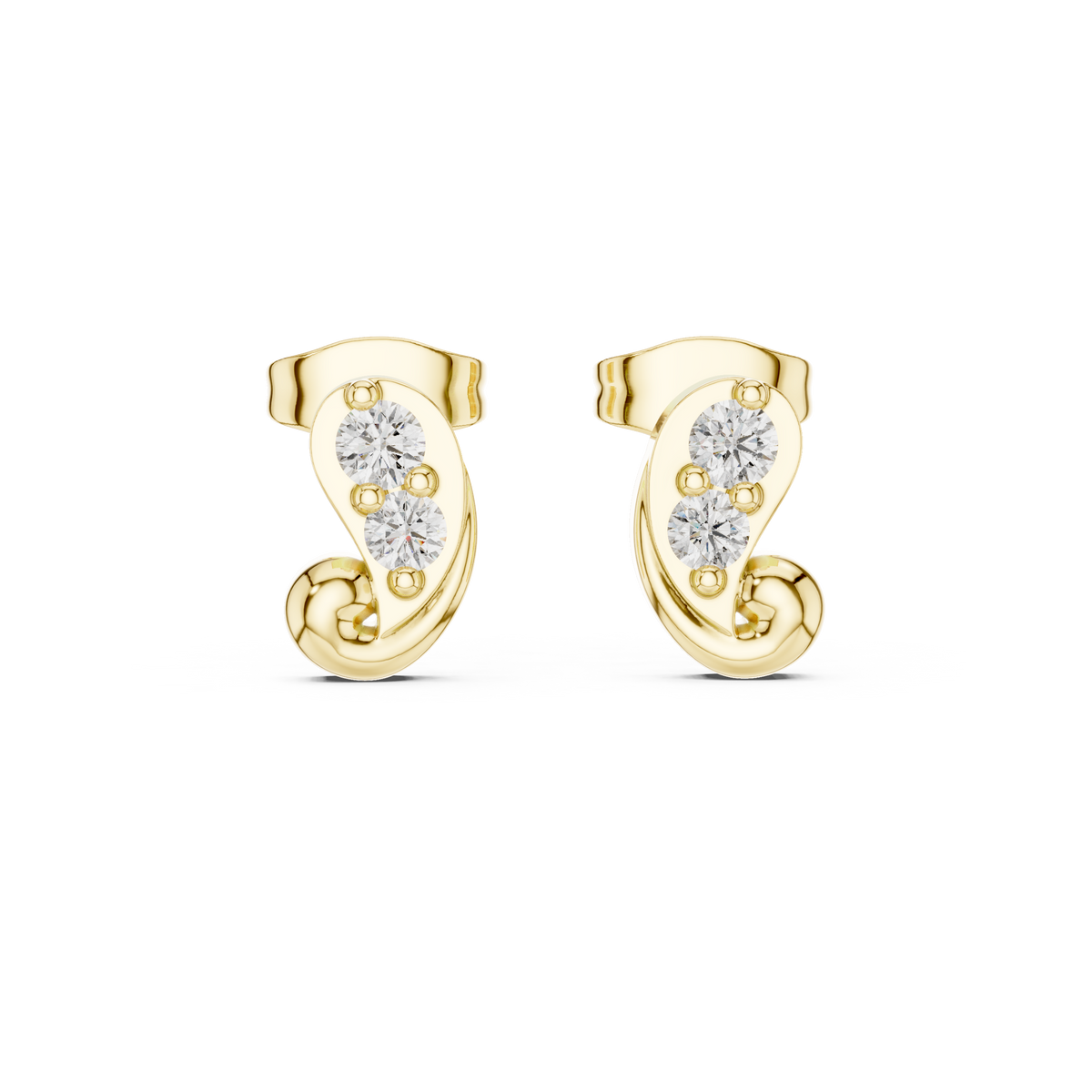 Round 10K 14K 18K 22K Yellow Gold