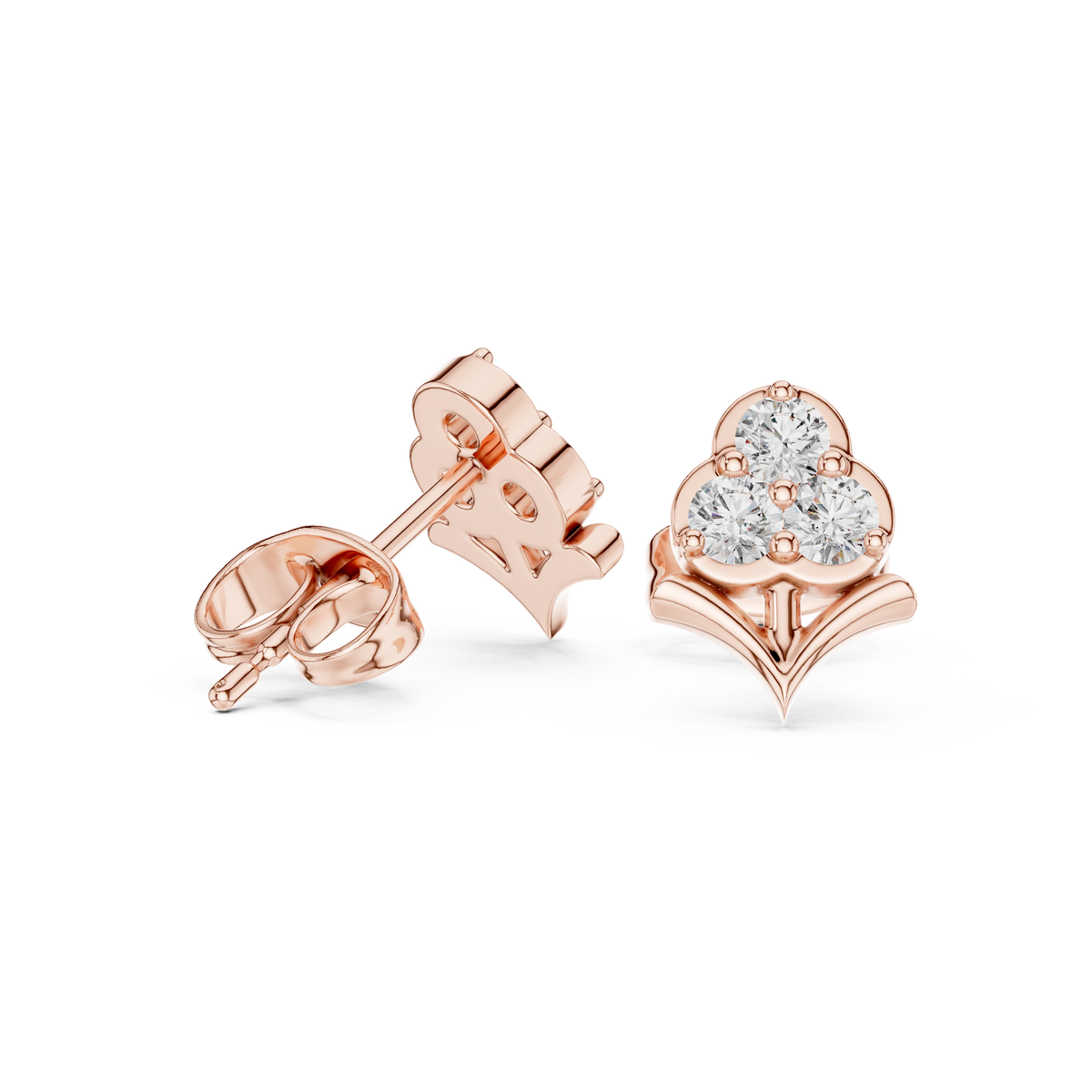 Round 10K 14K 18K 22K Rose Gold