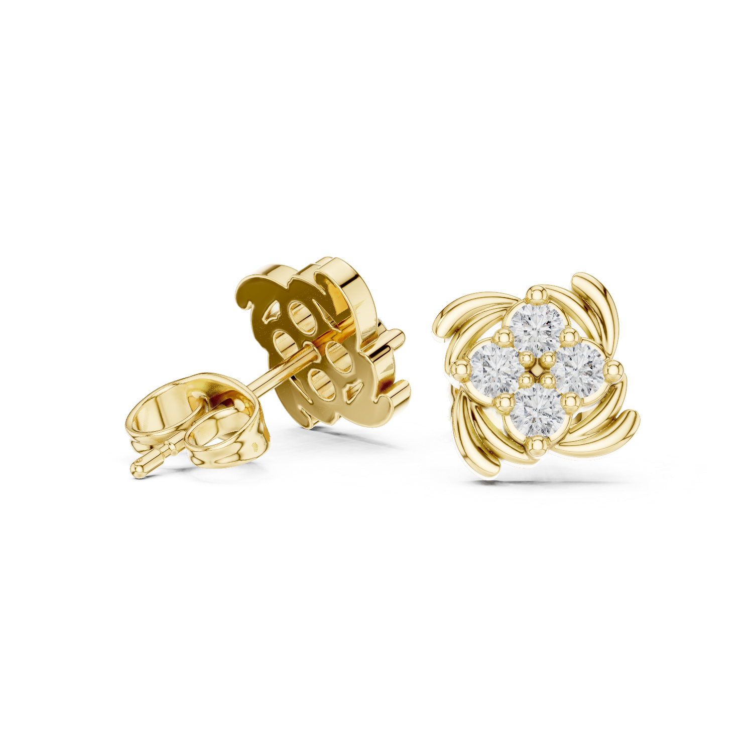 Round 10K 14K 18K 22K Yellow Gold