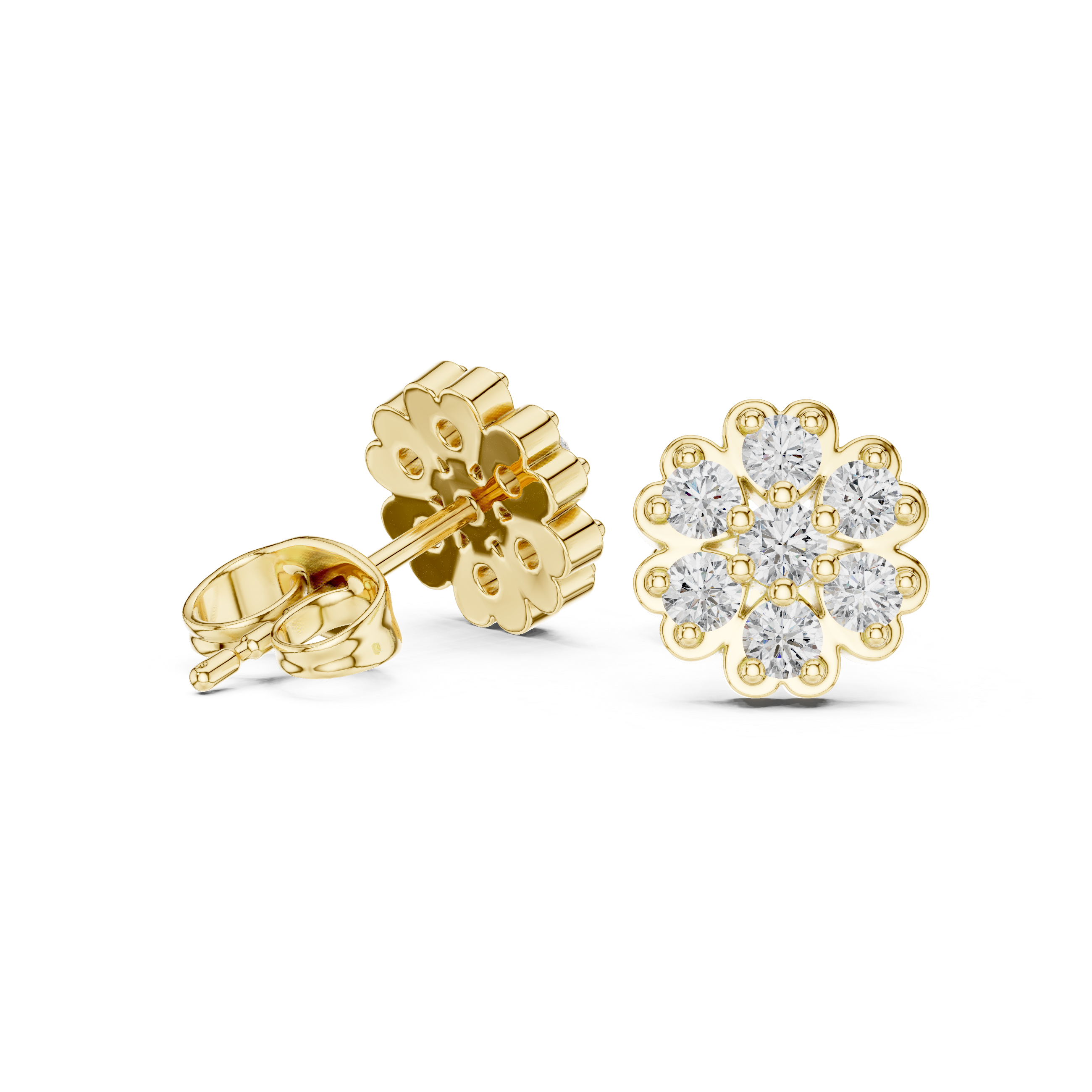 Round 10K 14K 18K 22K Yellow Gold