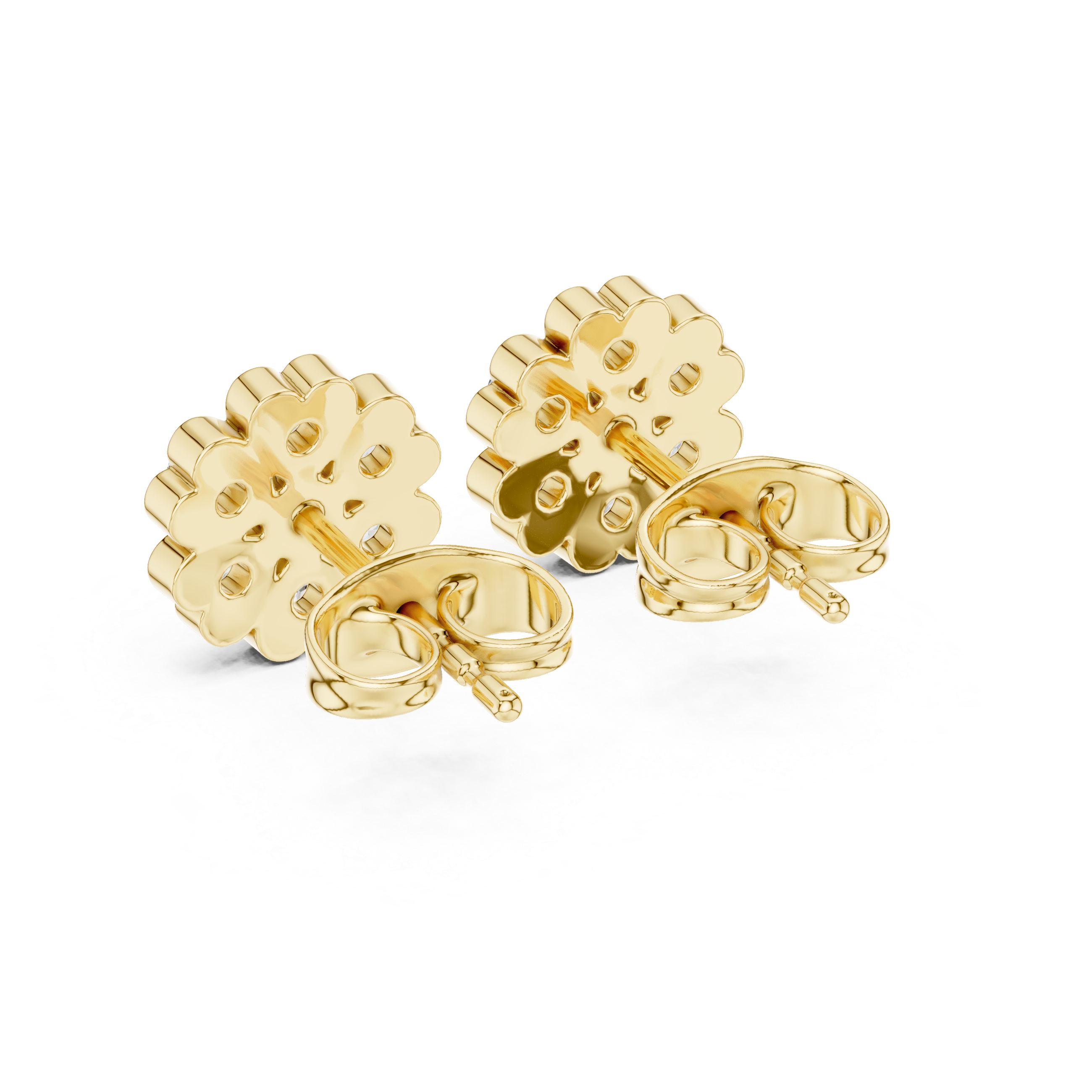 Round 10K 14K 18K 22K Yellow Gold