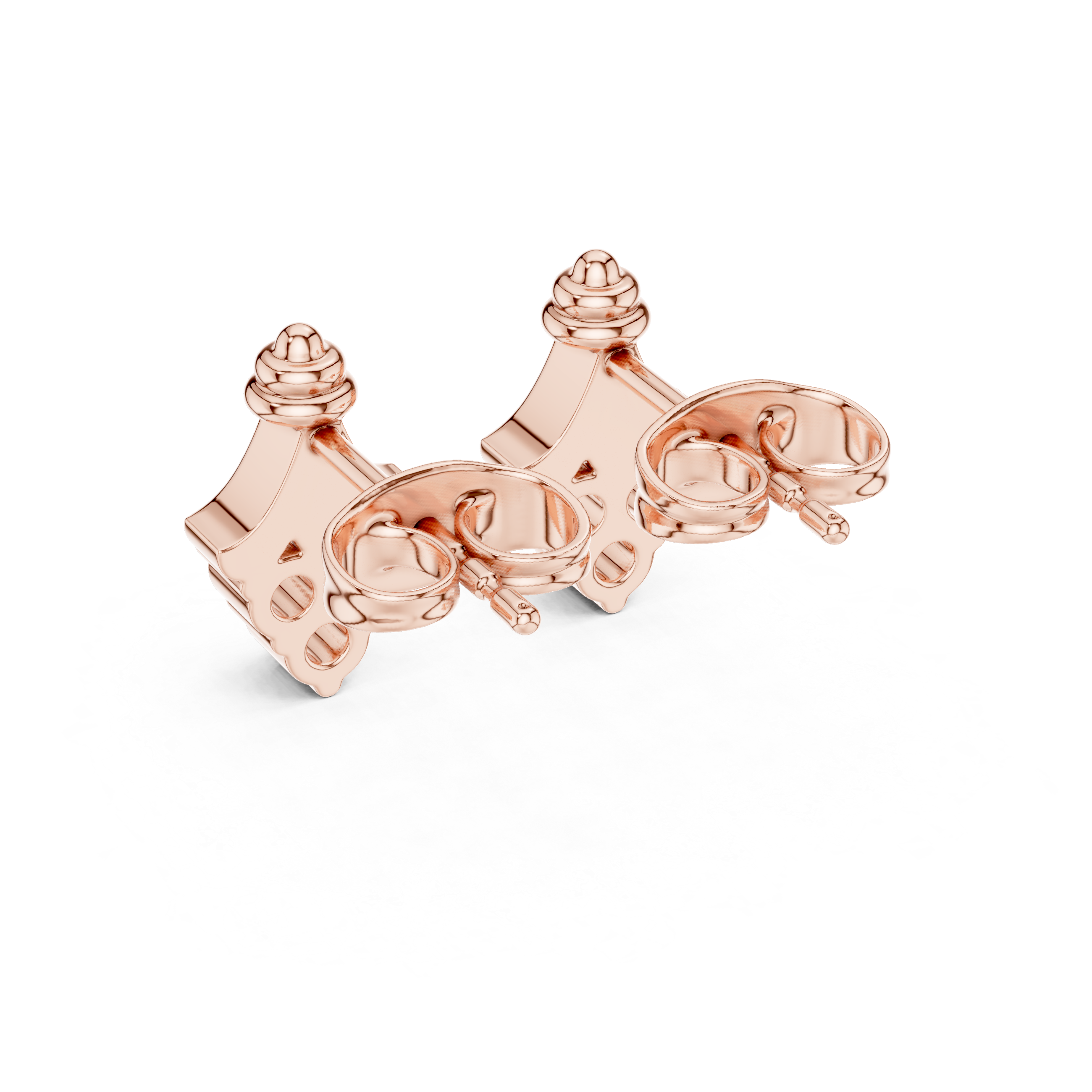 Round 10K 14K 18K 22K Rose Gold