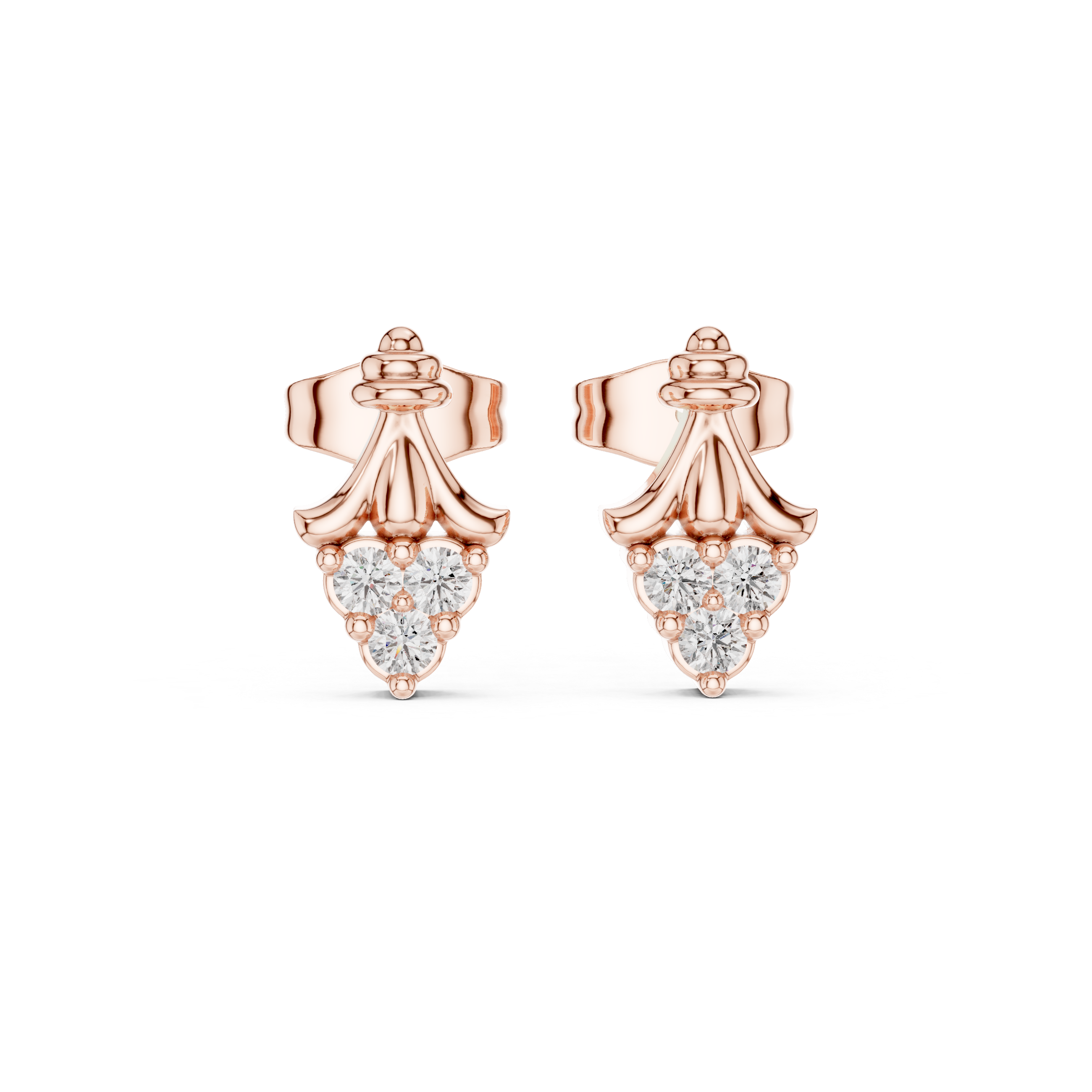 Round 10K 14K 18K 22K Rose Gold