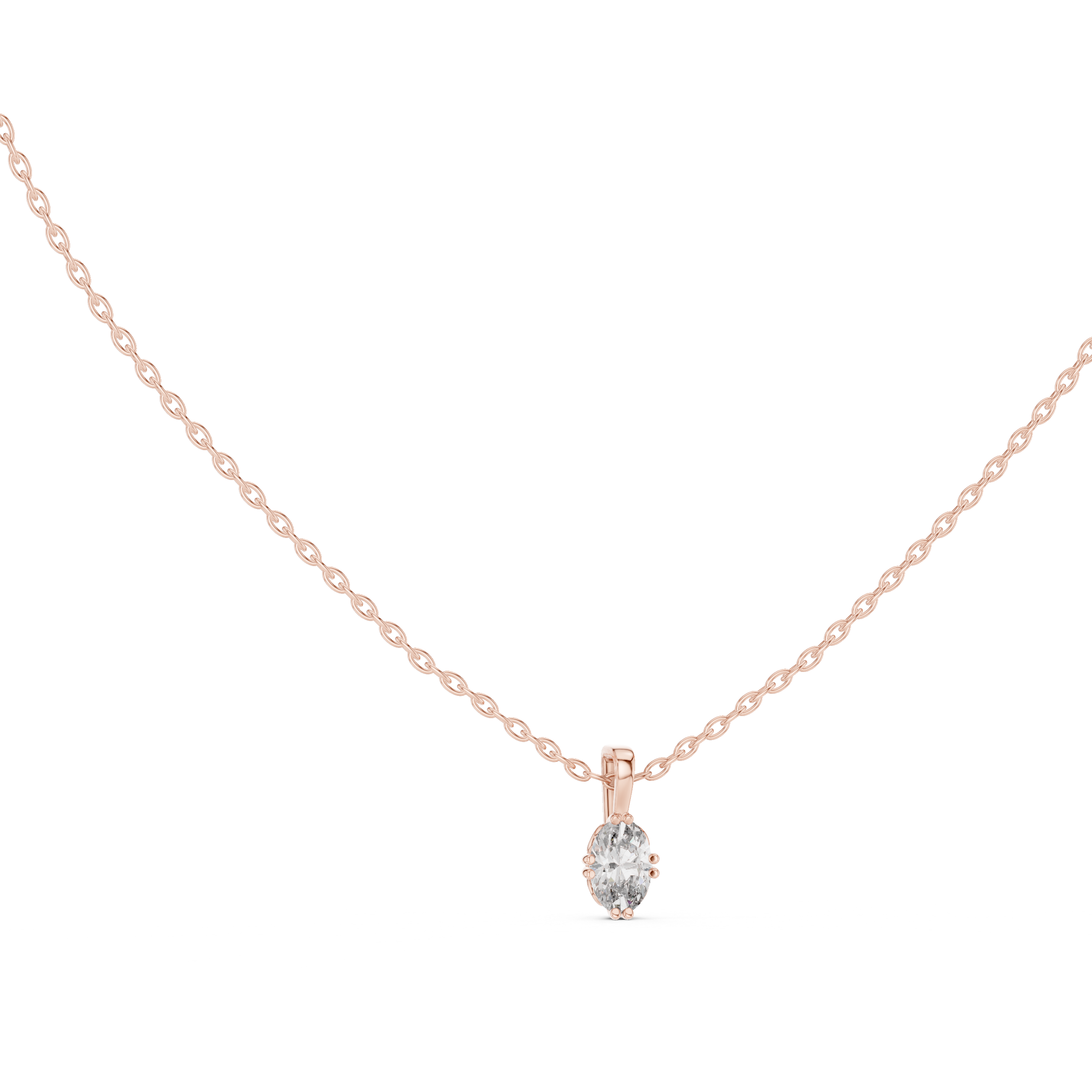 Oval 10K 14K 18K 22K Rose Gold