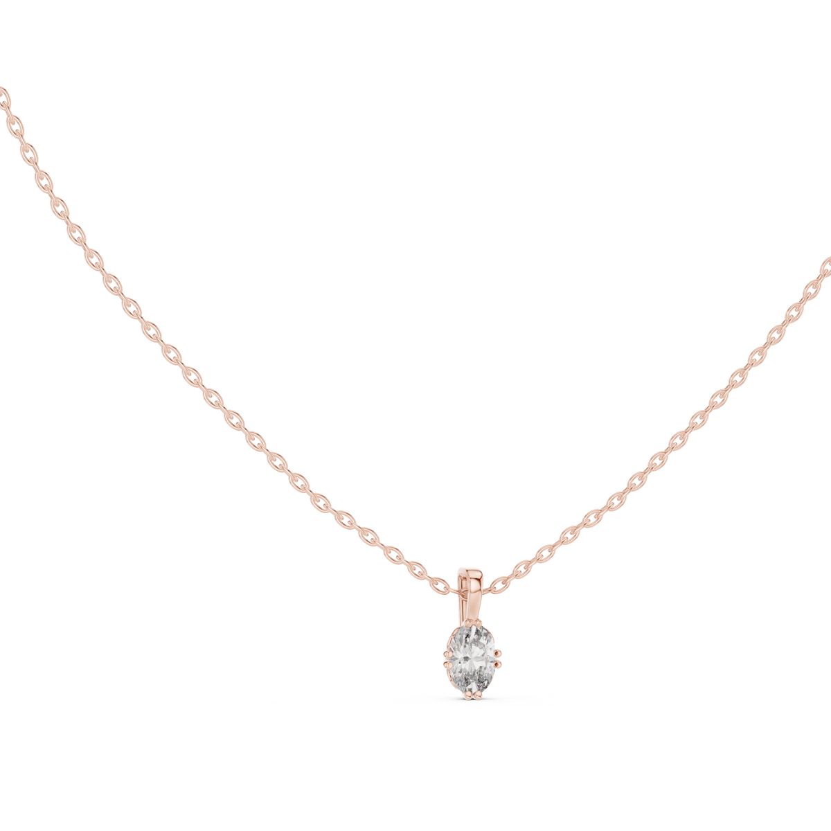 Oval 10K 14K 18K 22K Rose Gold