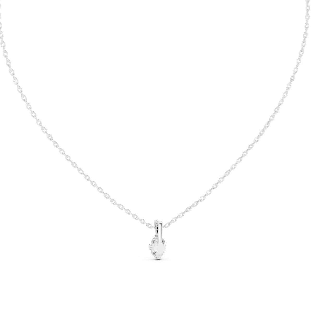 Oval 10K 14K 18K 22K White Gold