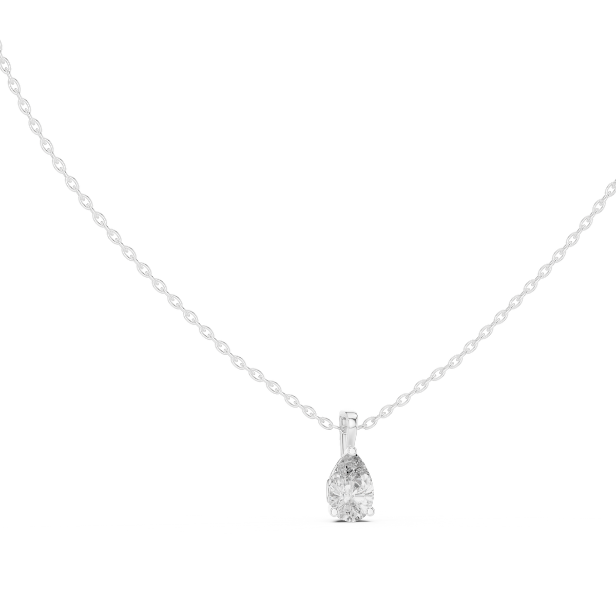 Pear 10K 14K 18K 22K White Gold