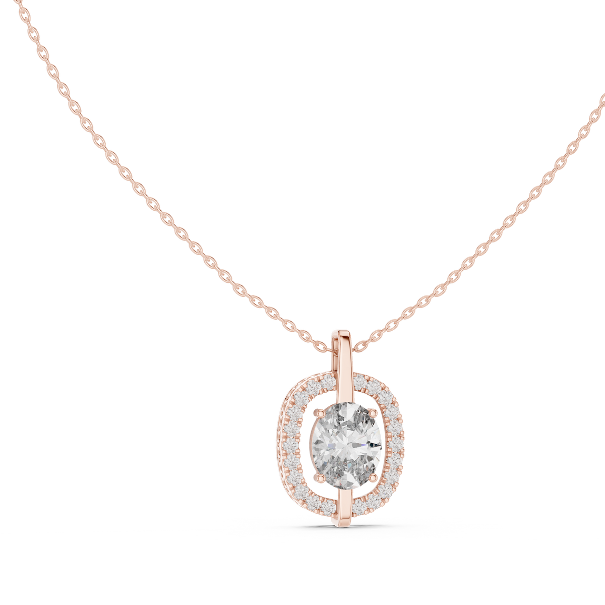 Oval 10K 14K 18K 22K Rose Gold