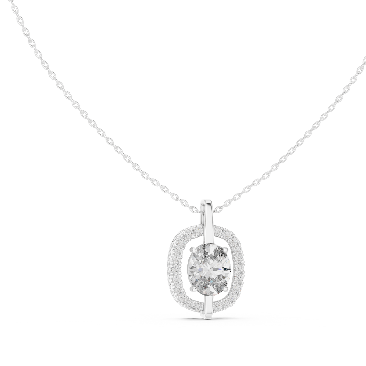 Oval 10K 14K 18K 22K White Gold