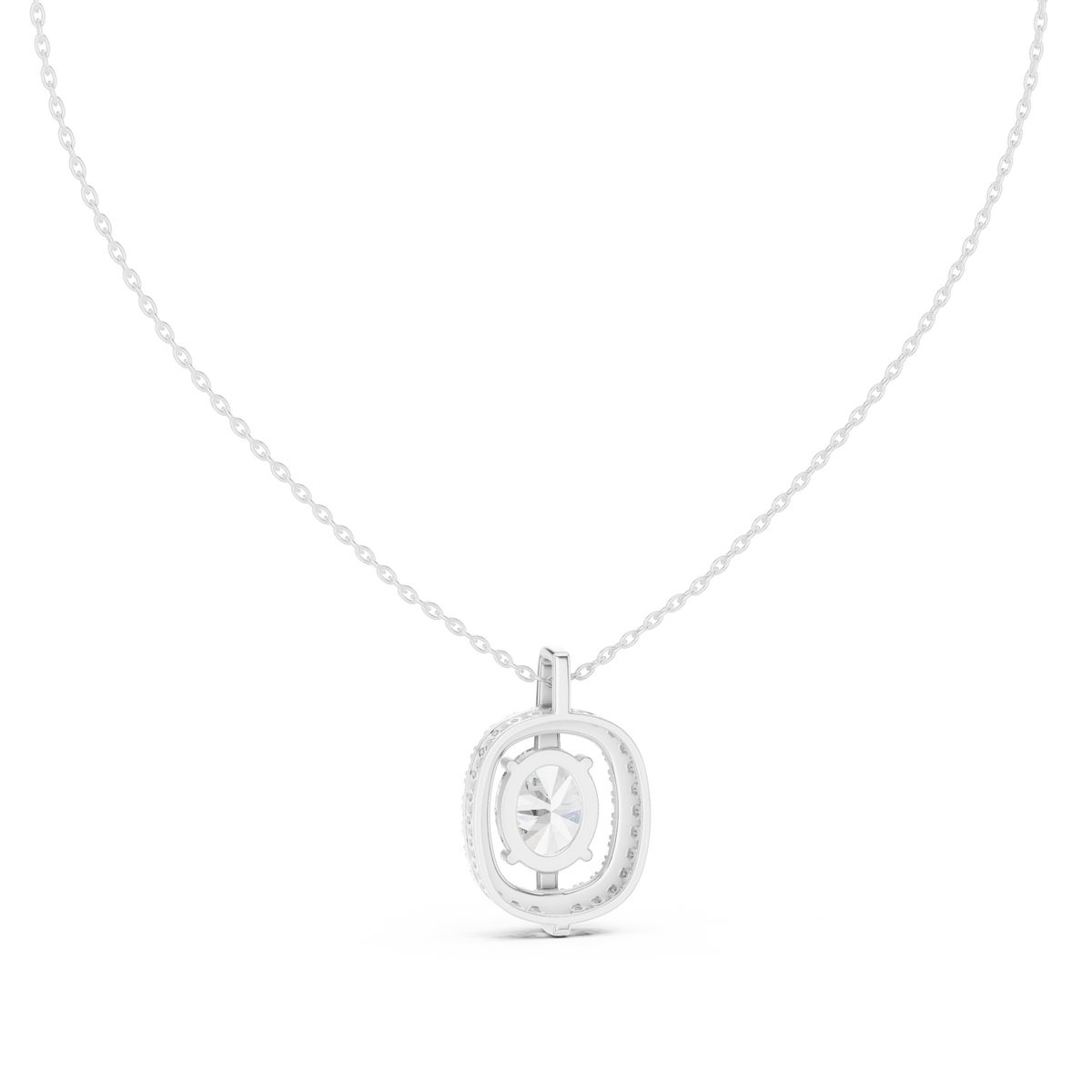 Oval 10K 14K 18K 22K White Gold