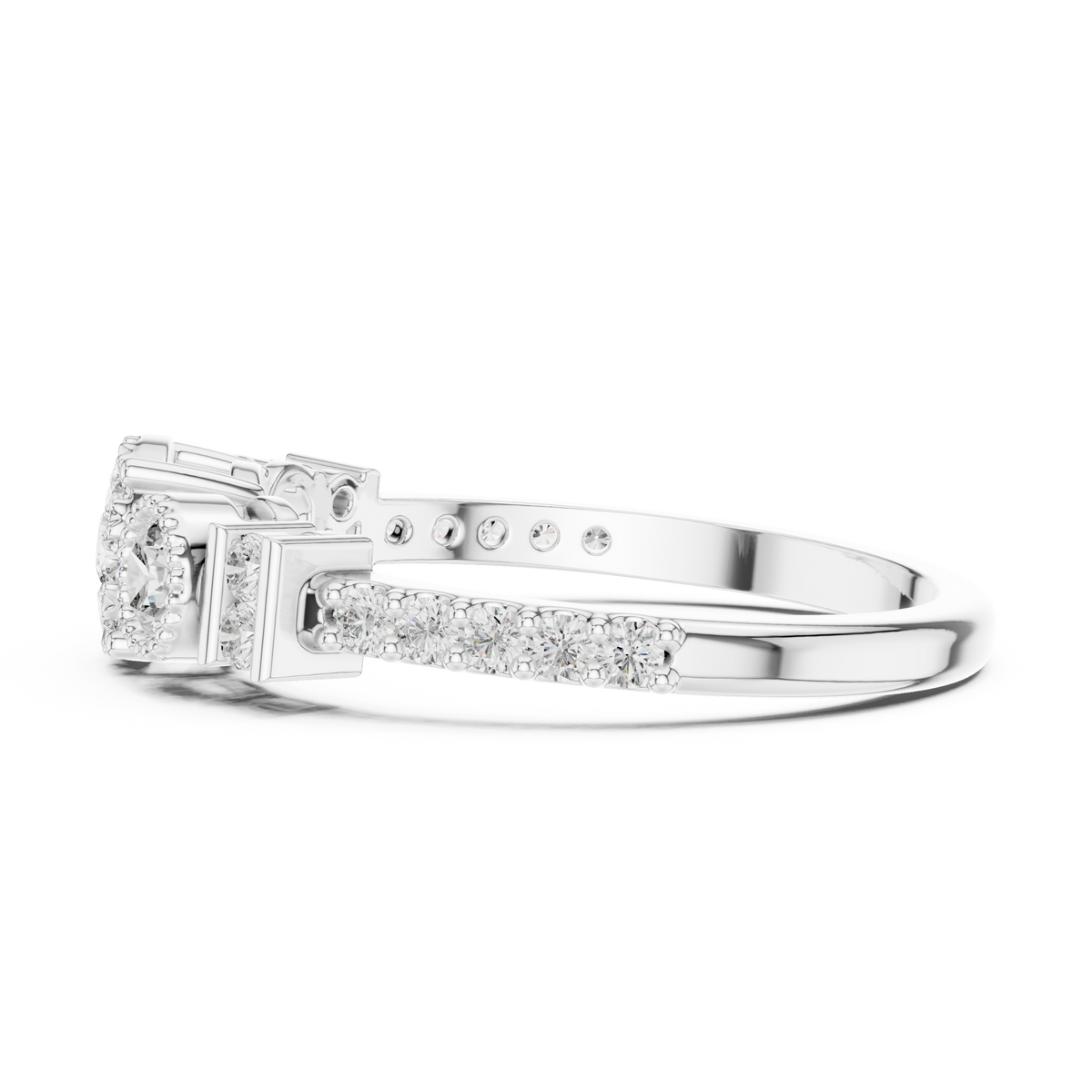 Round 10K 14K 18K 22K White Gold