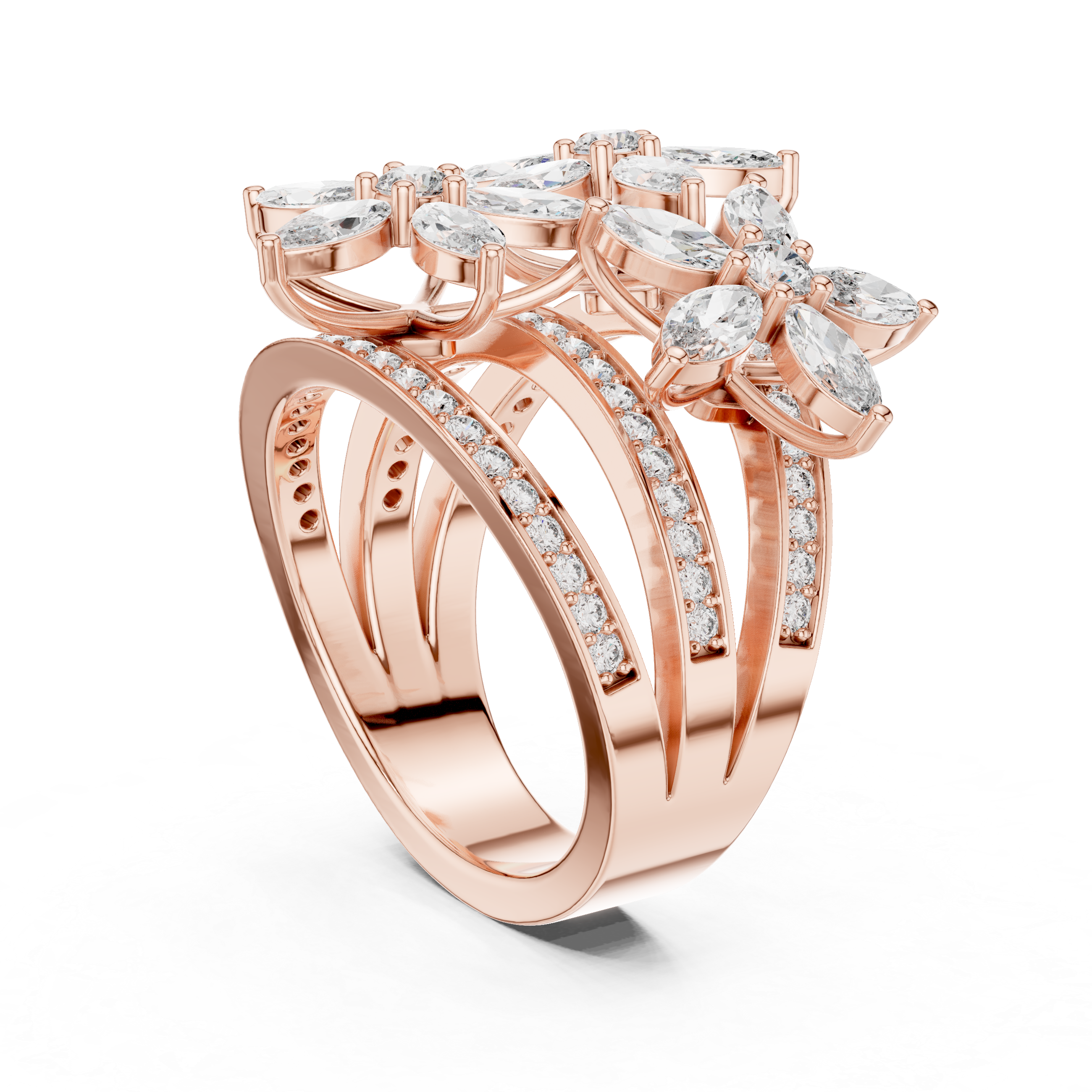 Marquise 10K 14K 18K 22K Rose Gold