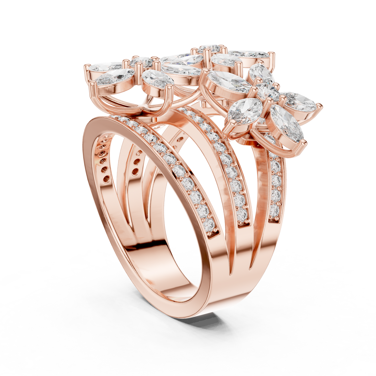 Marquise 10K 14K 18K 22K Rose Gold
