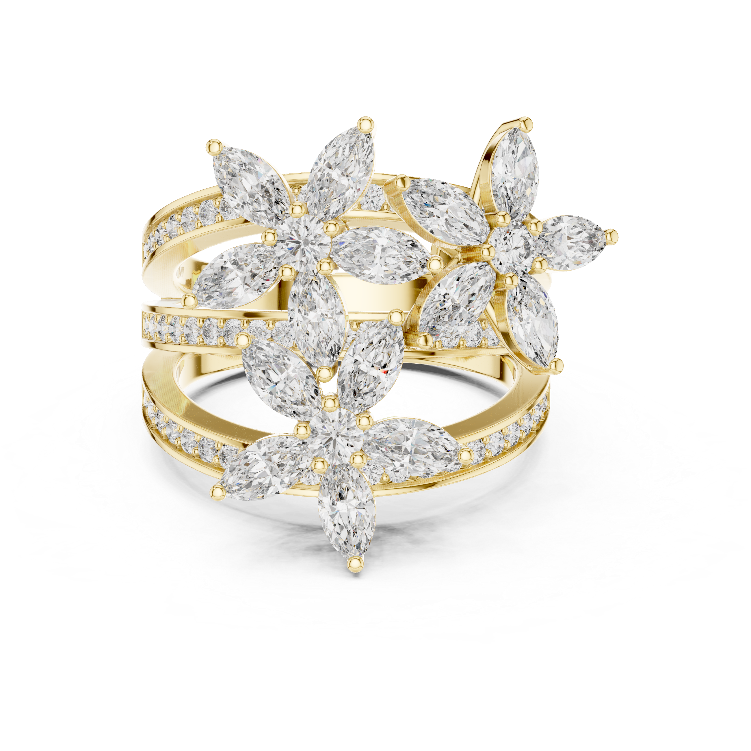 Marquise 10K 14K 18K 22K Yellow Gold