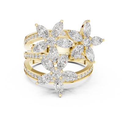 Marquise 10K 14K 18K 22K Yellow Gold