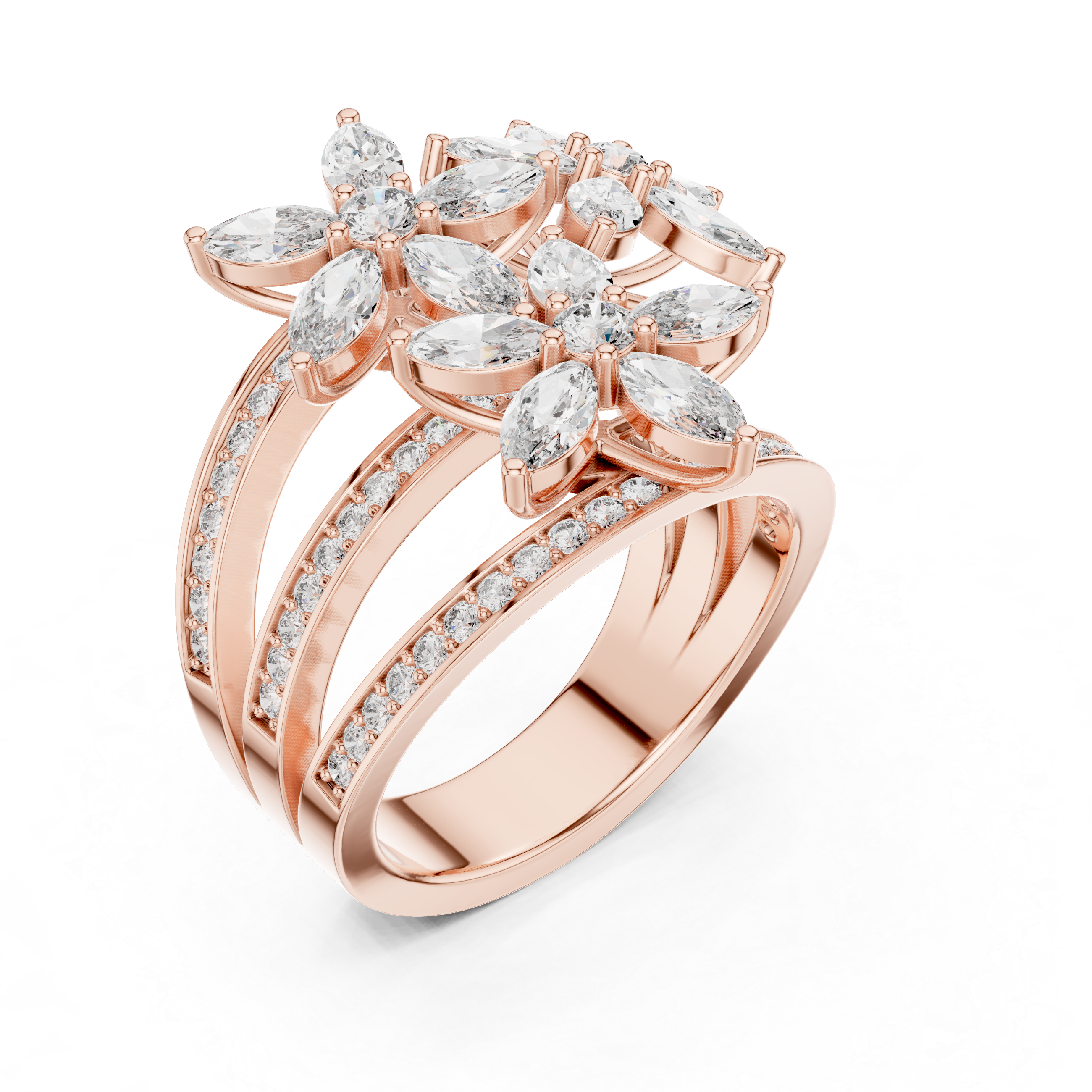 Marquise 10K 14K 18K 22K Rose Gold