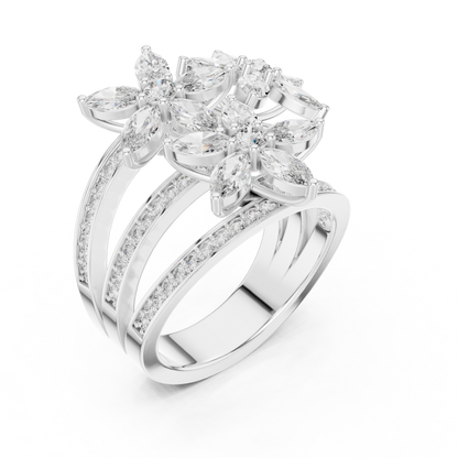 Marquise 10K 14K 18K 22K White Gold