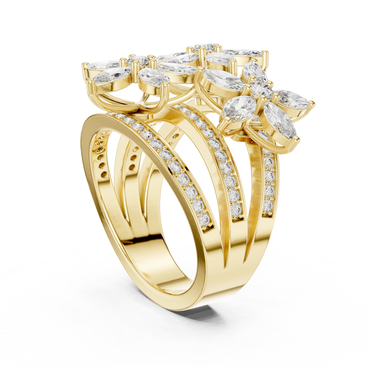 Marquise 10K 14K 18K 22K Yellow Gold