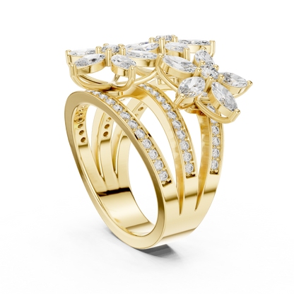 Marquise 10K 14K 18K 22K Yellow Gold