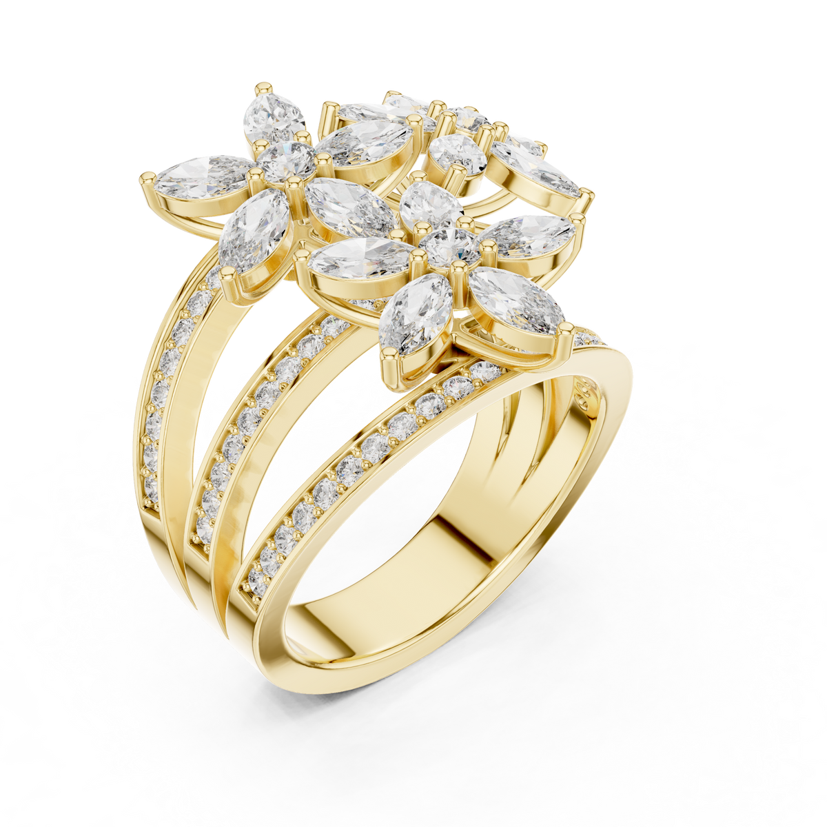 Marquise 10K 14K 18K 22K Yellow Gold