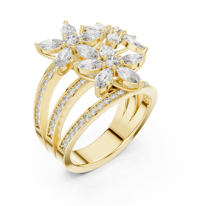 Marquise 10K 14K 18K 22K Yellow Gold