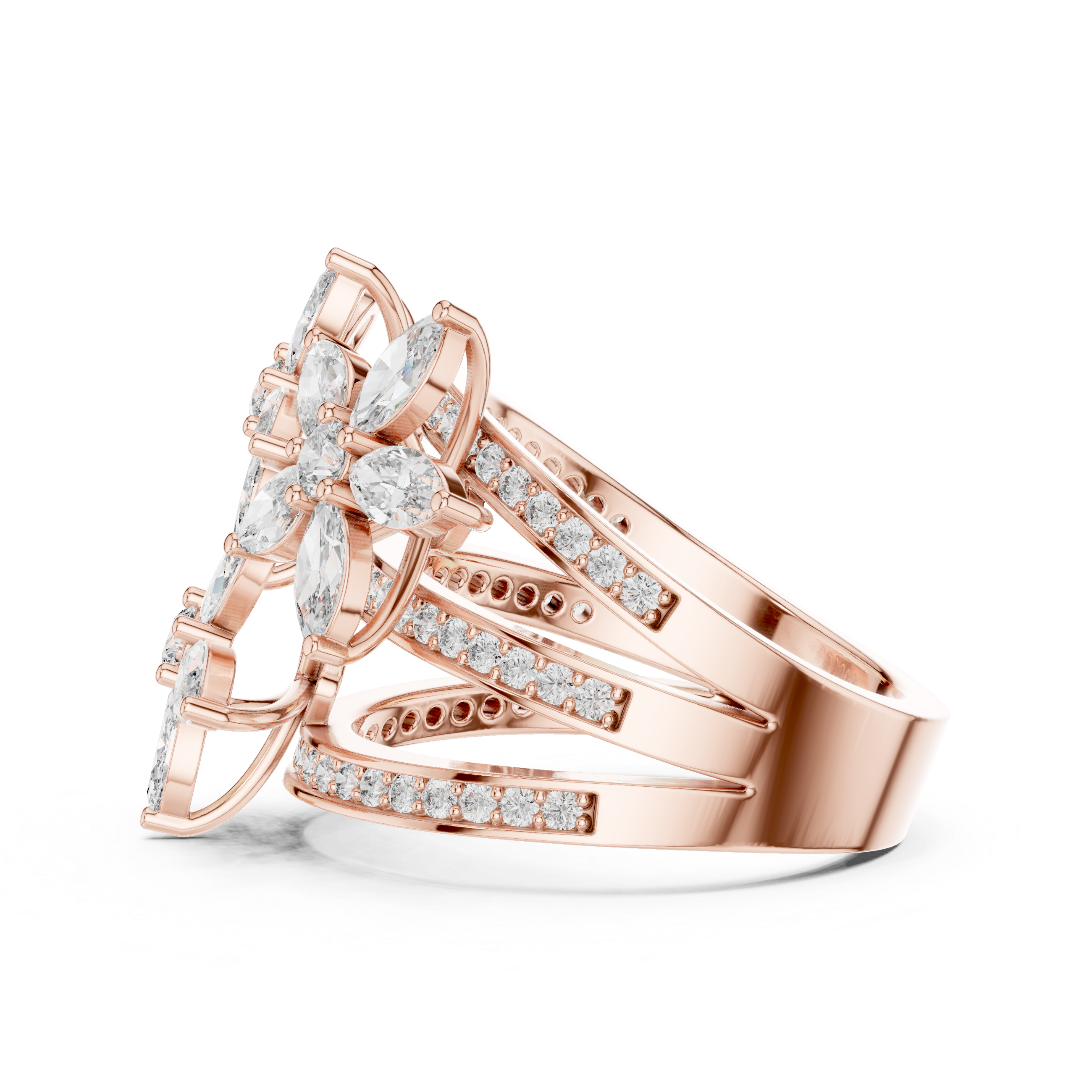 Marquise 10K 14K 18K 22K Rose Gold