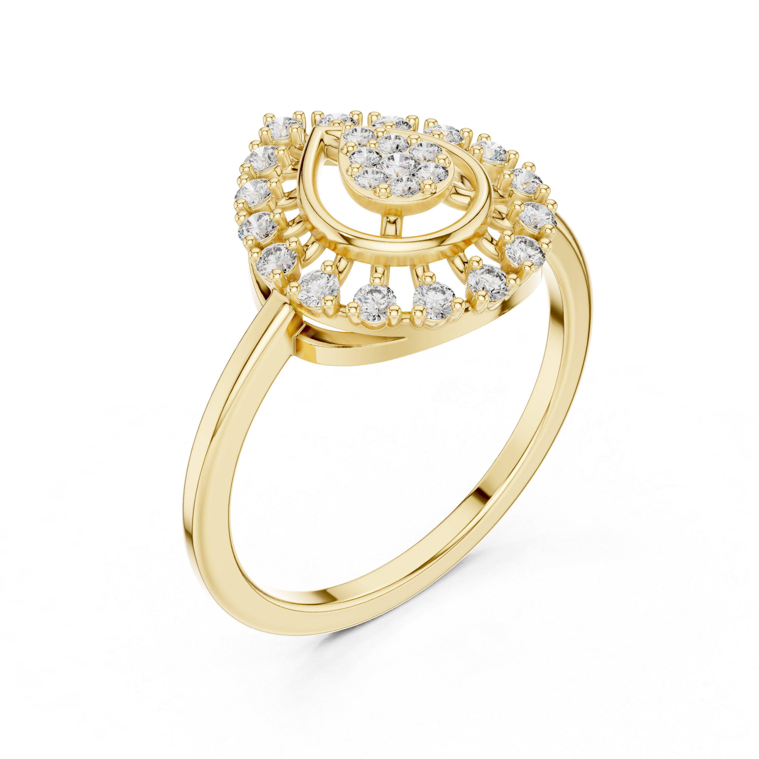 Round 10K 14K 18K 22K Yellow Gold