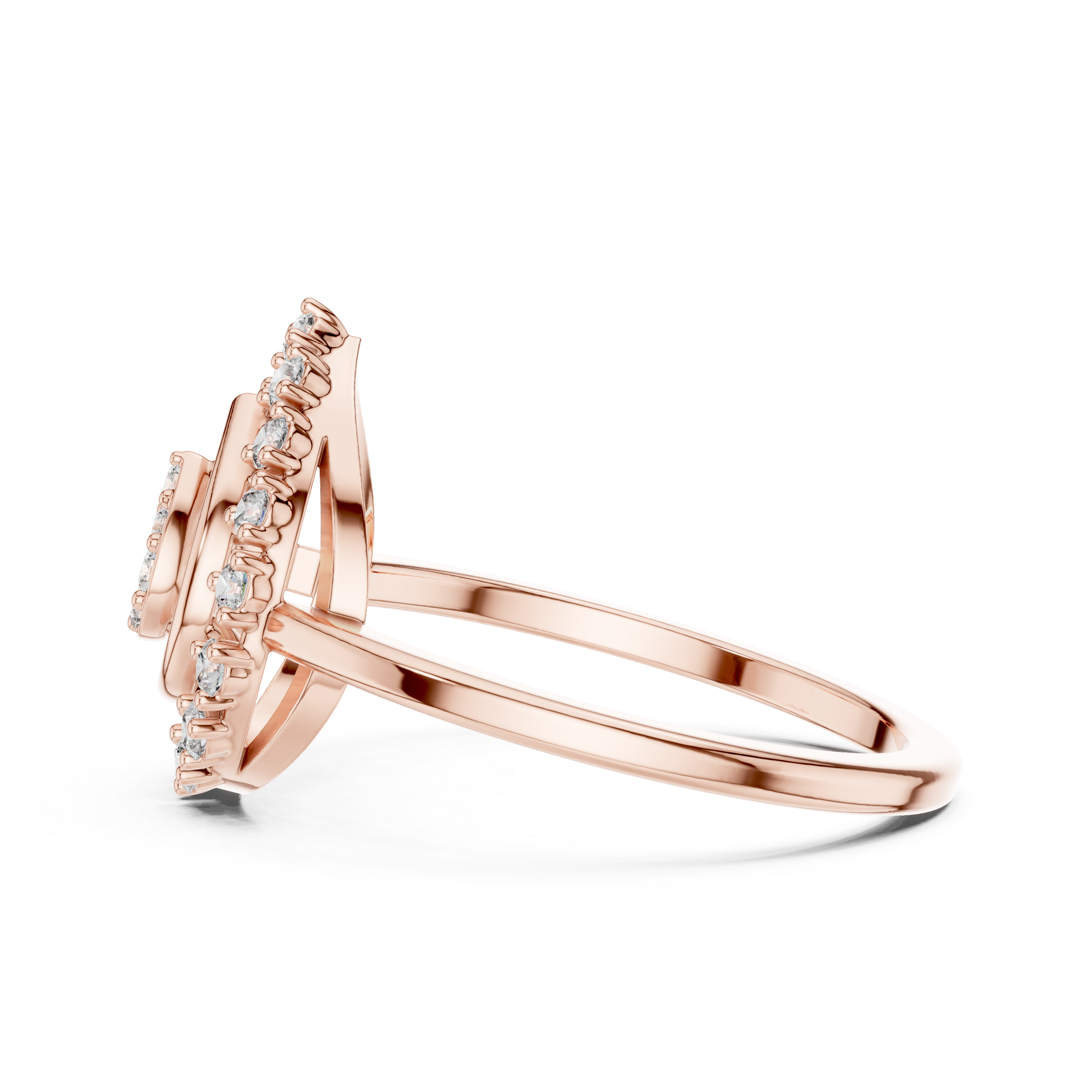 Round 10K 14K 18K 22K Rose Gold