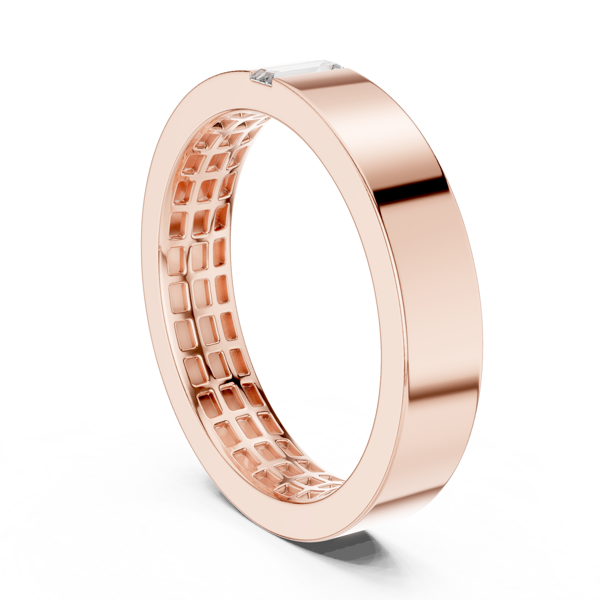 Baguette 10K 14K 18K 22K Rose Gold