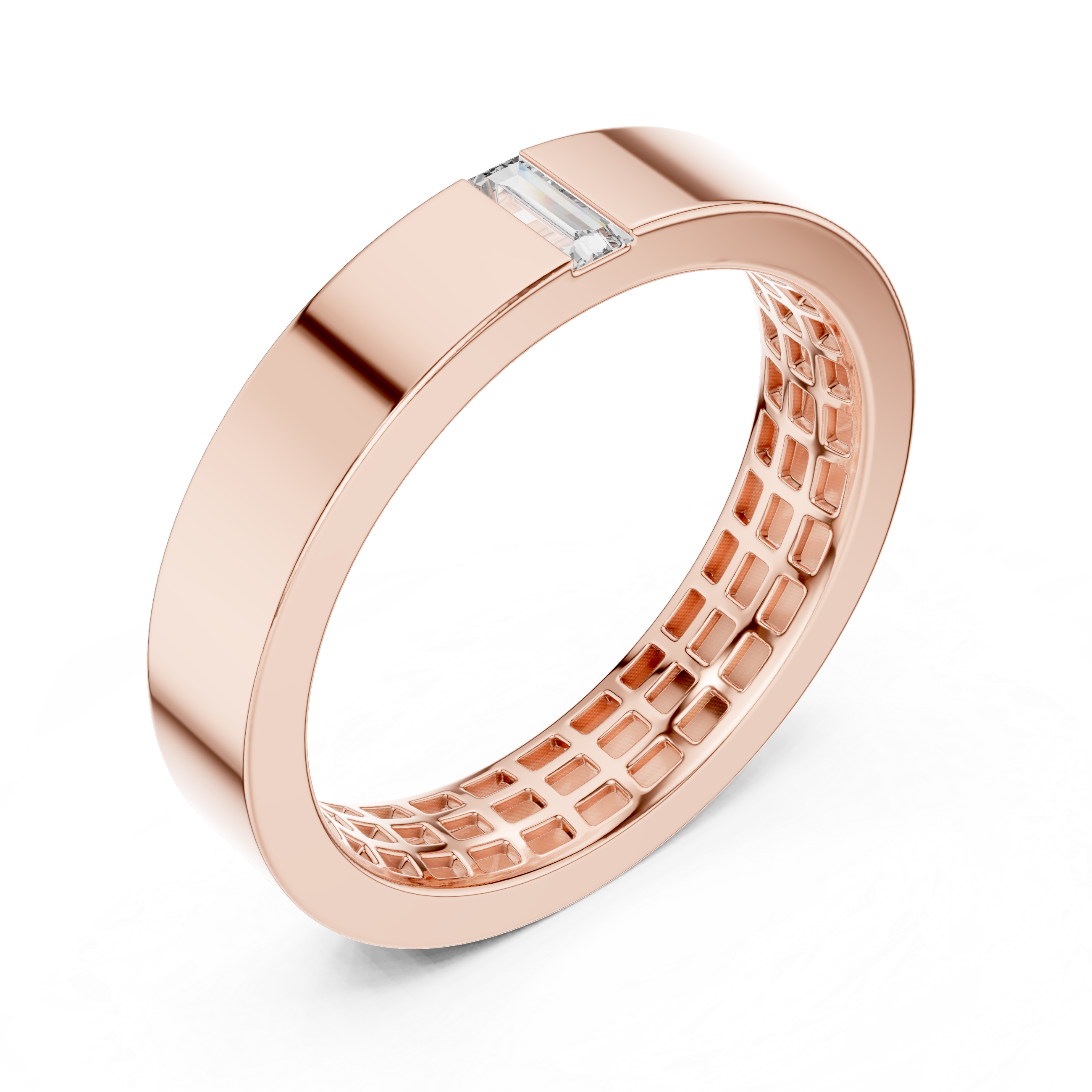 Baguette 10K 14K 18K 22K Rose Gold