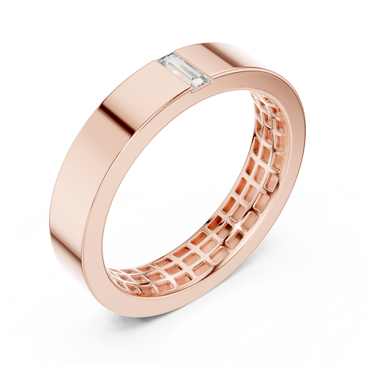 Baguette 10K 14K 18K 22K Rose Gold