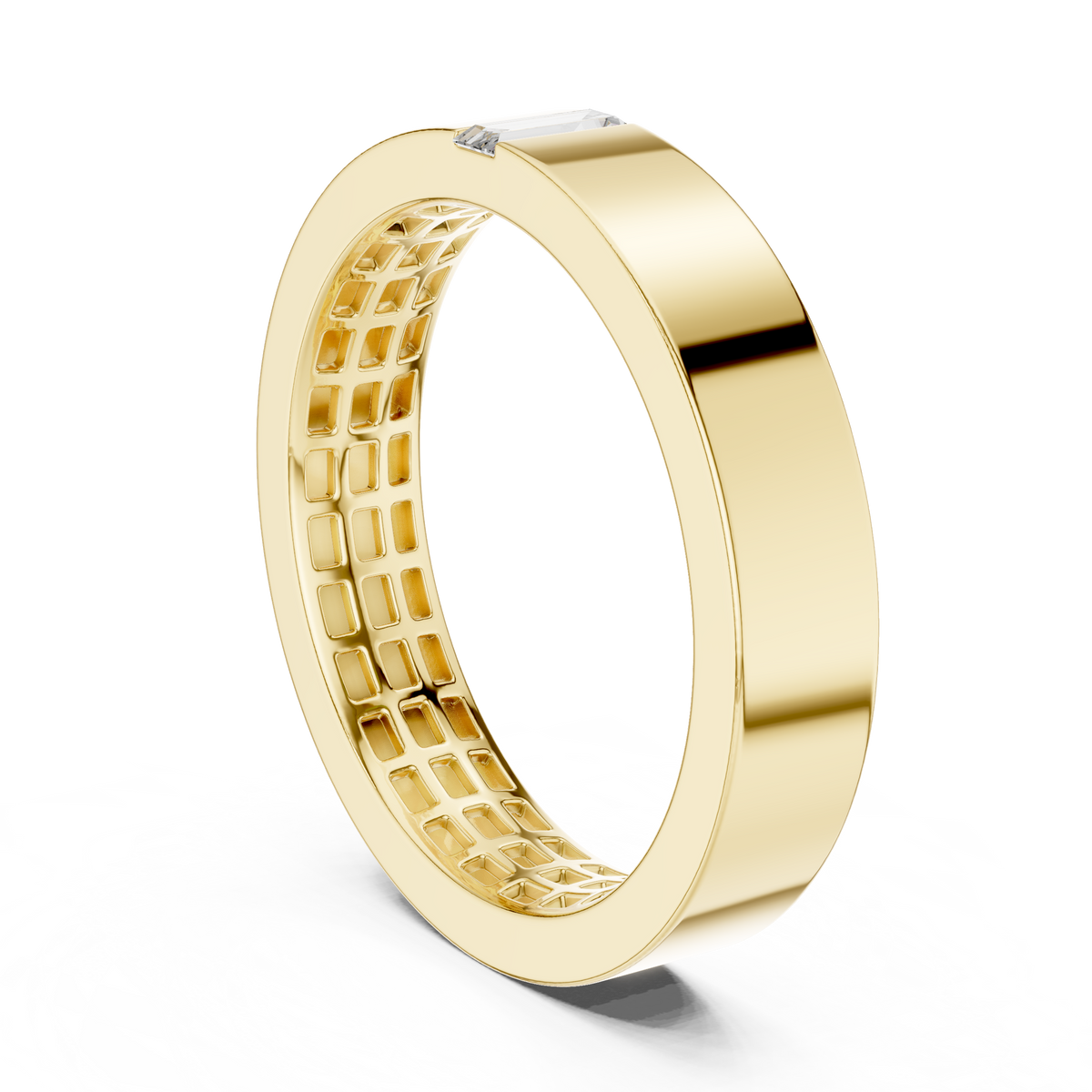 Baguette 10K 14K 18K 22K Yellow Gold