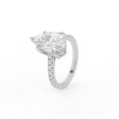 Pear 14K 18K White Gold