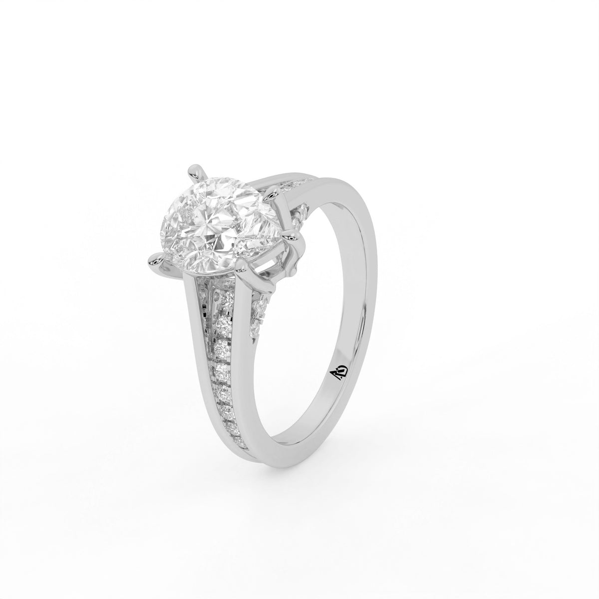 Pear 14K 18K White Gold